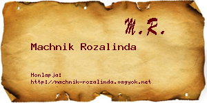 Machnik Rozalinda névjegykártya